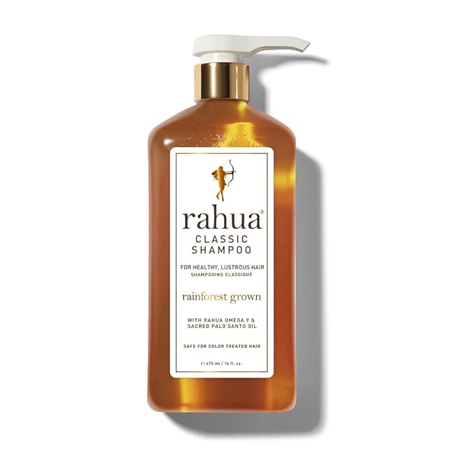 Rahua Classic Shampoo with Easy-Use Pump 16 Fl Oz Naturally Infused, Plant Powered Ingredients for Healthy Scalp and Hair, Safe for Color Treated Hair, Palo Santo Aroma, Best for All Hair Types, Vegan