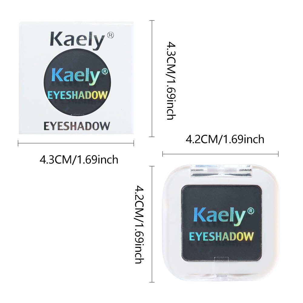 Matte Single Eye Shadow Palette Makeup, Matte Black Monochrome Eyeshadow For Old Women, Mini Pressed Monochrome Pigmented Waterproof Sombras Para Ojos,Vegan, Talc, Paraben&Cruelty Free, 07