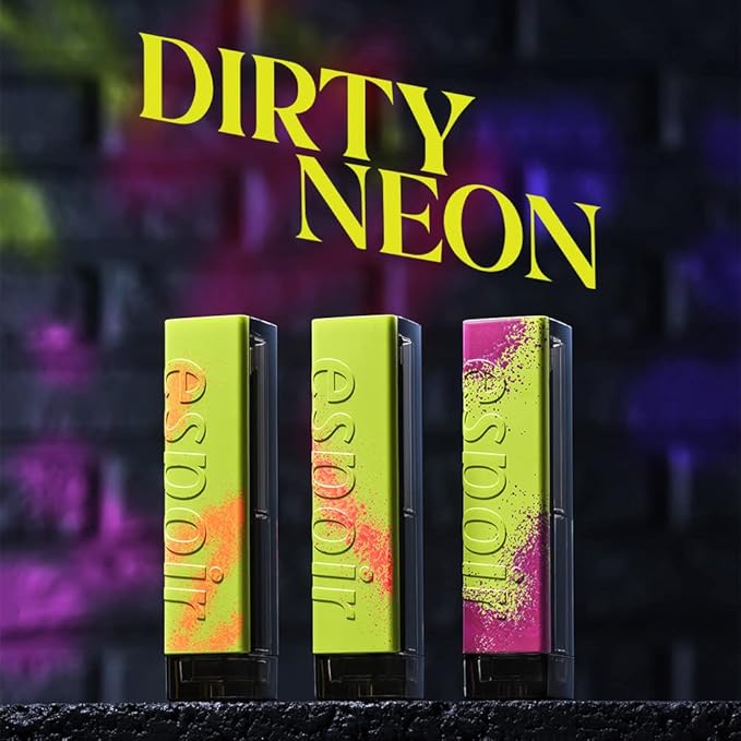 Espoir Dirty Neon vegan shine lipstick #6 Tangy (4.5g) | Wearable Shine Neon with Bright Acid Color Lip Stick | a Moist and Soft, Long Lasting Lipstick | Korean Makeup