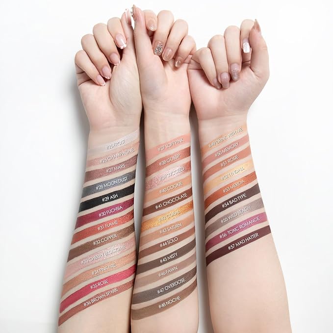 FOCALLURE Shimmer and Matte Cream Eyeshadow Stick,Smooth Brilliant Eye Brightener Pencil for Women,Long Lasting Waterproof Eye Shadow and Liners Makeup,Merida