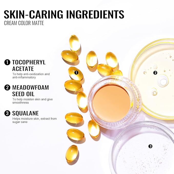 Oulac Matte Eyeshadow 3-in-1 Eyeshadow Eye Primer&Eyeliner Highly Pigmented Waterproof Smudge-proof Long Lasting Wear Smooth&Blendable Formula for Natural Look,Vegan & Cruelty-Free CM04