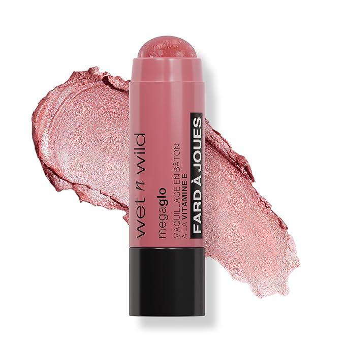 wet n wild Mega Glo Makeup Stick, Buildable Color, Versatile Use, Cruelty-Free & Vegan - Dusty Pink
