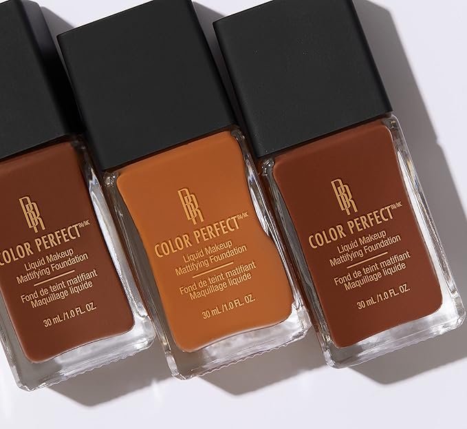 Black Radiance Color Perfect Liquid Full Coverage Foundation Makeup, Caramel, 1 Fluid Ounce