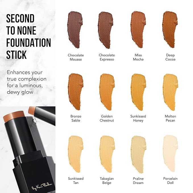Glamazon Second to None Foundation Stick, Miss Mocha, Light-to-Full Coverage, Weightless Makeup With a Glowy Natural Finish