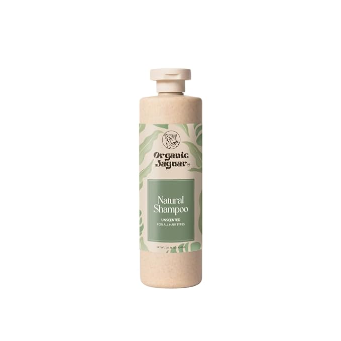Natural Shampoo for Hair Care, Sulfate Free Shampoo with Castor Oil, Honey, Biotin, Glycerin, Aloe Vera & Mild Thickening Agent, Unscented, Dry to Color Treated to All Hair, 13.5 fl oz