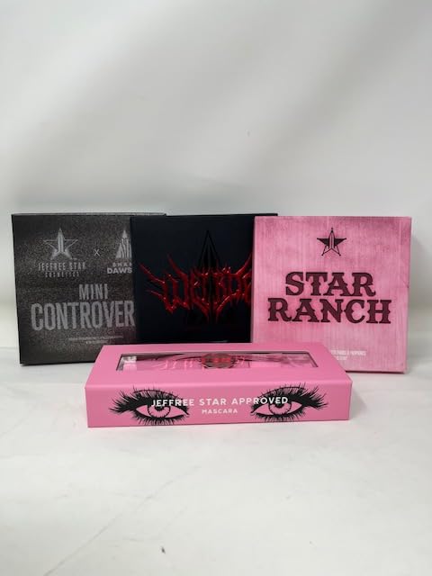Jeffree Star Cosmetics Birthday Gift Box for Any Holiday Make Up Bundle Set - 4 pcs Bundle