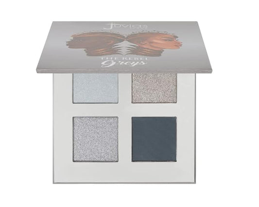 Juvia's Place Rebel Quad Grey Eyeshadow Palette - Professional Eye Makeup, Pigmented Eyeshadow Palette, Makeup Palette for Eye Color & Shine, Pressed Eyeshadow Cosmetics, Shades of 4