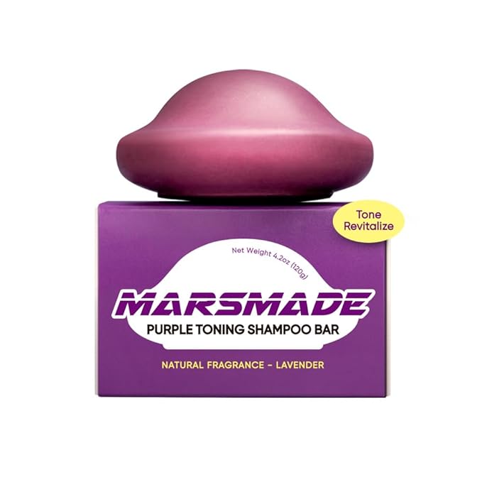 Purple Toning Shampoo Bar 2.0 - Hydrating & Moisturizing Natural Hair Soap Bar Shampoo for Hair Color & Scalp Nourishment - Bathing Soap Solid Shampoo for All Hair Types (120g, 4.23oz)