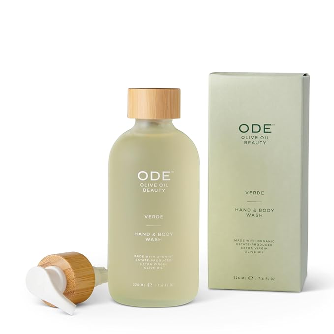 McEvoy Ranch Verde Hand & Body Wash (2-pack) by ODE Olive Oil Beauty, Organic EVOO, California Made, Nourishing Foaming Wash