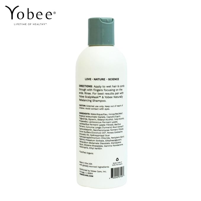 Yobee Naturally Rebalancing Shampoo | Dry, Flaky & Itchy Scalp Care with Para Probiotics, Organic Honey & Turmeric, Vitamin B12 & Oat Extracts | Dandruff & Psoriasis Relief (6 Bottles)