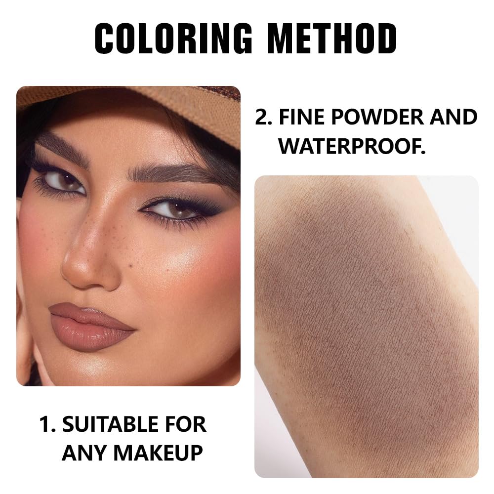 Kaely Pressed Single Eyeshadow Makeup, Cocoa Brown Matte Highly Pigmented Monochrome Eye Shadow Palette, Waterproof Neutral Powder Mini Eyeshadow, sombras para ojos, Lightweight Blendable, 18