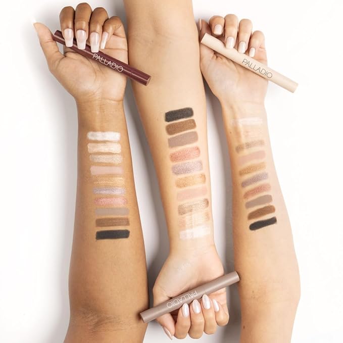 Palladio Waterproof Eyeshadow Stick with Blending Sponge, Long Lasting & Effortless Application, Smudge Free & Crease Proof Formula, Matte & Shimmer Shades, Buildable Eye Shadow (Matte Black)