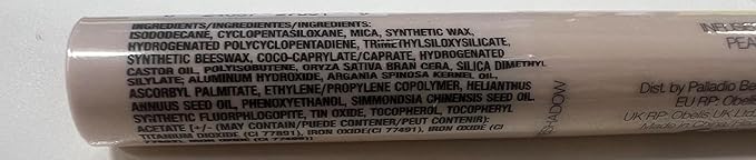 Palladio Waterproof Eyeshadow Stick with Blending Sponge, Long Lasting & Effortless Application, Smudge Free & Crease Proof Formula, Matte & Shimmer Shades, Buildable Eye Shadow (Pearl shimmer)