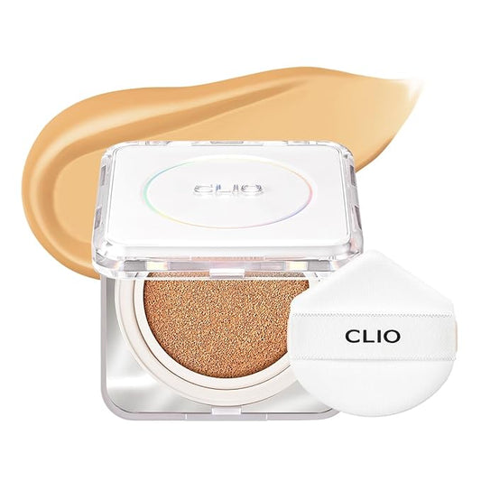 CLIO Kill Cover Founwear Cushion The Original – 20 Shades, Buildable Light to Medium Coverage, Natural Finish, Korean Makeup Foundation, Long-Lasting Skin Fit, 24N HONEY