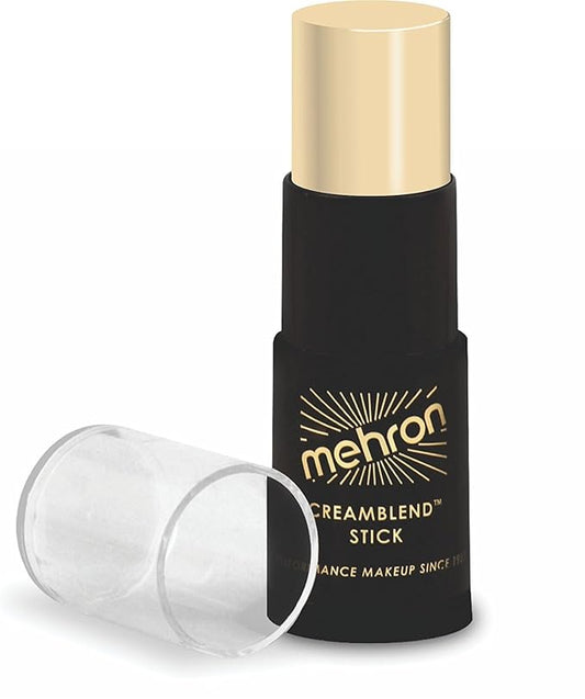 Mehron Makeup CreamBlend Stick | Professional Face Paint, Body Paint, & Foundation Cream Makeup | Perfect for Stage, Screen, Special FX, Cosplay, Drag, and Halloween | .75 oz (21 g) (Light 0)