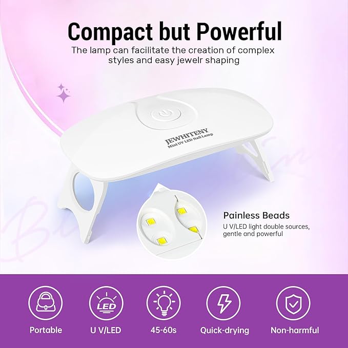 JEWHITENY Poly Gel Nail Kit 28 Colors Nude Gray Glitter with Nail Lamp Base Top Coats Builder Gel All-In-One Set Ideal for Designs DIY At Home Need U V Lamp Curing