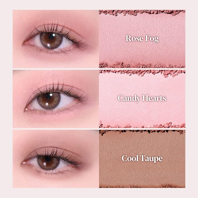Espoir Real Eye Palette All New #2 Softy Rosy 0.26 oz 7.5g | Multi-Use Long-Lasting Blendable 8 Colors Natural Glitter Soft veil matte Makeup Eyeshadow Palette for Various Makeup Looks | Korean Makeup