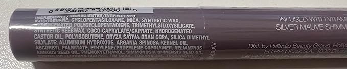 Palladio Waterproof Eyeshadow Stick with Blending Sponge, Long Lasting & Effortless Application, Smudge Free & Crease Proof Formula, Matte & Shimmer Shades, Buildable Eye Shadow (Silver Mauve Shimmer)