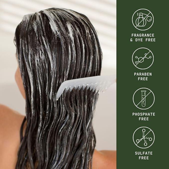 Natural Shampoo for Hair Care, Sulfate Free Shampoo with Castor Oil, Honey, Biotin, Glycerin, Aloe Vera & Mild Thickening Agent, Unscented, Dry to Color Treated to All Hair, 13.5 fl oz