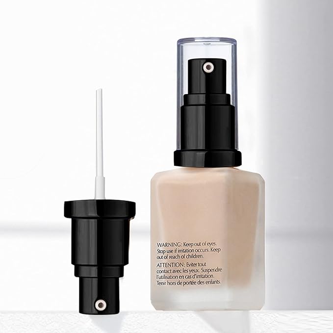 Chris.W 2Pack Foundation Pump Compatible with Maybelline Fit Me Liquid Foundation Makeup (Black+Black)