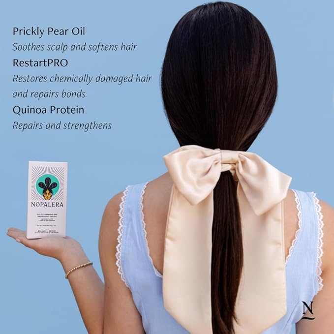 Nopalera Shampoo Bar - Balance and Repair, For Oily Hair, Color Safe, Paraben Free, Silicone & Sulfate Free, Made With Prickly Pear Oil (3.65 oz)