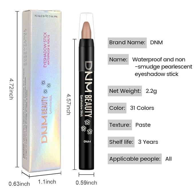 Kaely Cream Eye Shadow Sticks, Hazelnut Matte Eyeliner Pencil Eyeshadow Palette Makeup, Eye Highlighter Brightener Stick for Older Women Waterproof Pigmented, sombras para ojos, New-61
