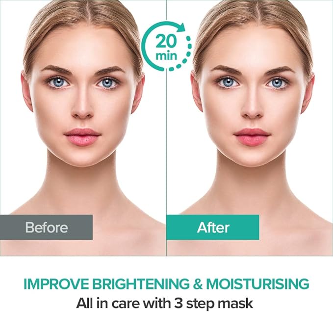JMsolution Marine Luminous Pearl Deep Moisture 3 Step Skin Care Face Mask - Korean Skincare Facial Mask - boosting Brightening Moisturizing-10 Sheets for Dry Skin