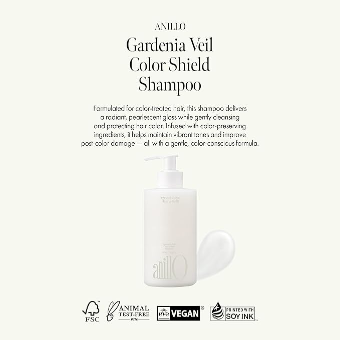 Gardenia Veil Color Shield Shampoo – Color-Treated Hair Care with Vegan Collagen, Protein Complex & White Bloom – Shine Enhancing, Damage Repair, Sulfate & Silicone-Free – 300ml / 10.1 fl oz