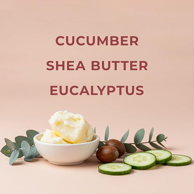 Body Lotion, Cucumber & Eucalyptus – Hydrating & Softening Moisturizer with Shea & Cocoa Butter, Vegan & Cruelty-Free, 16.9 Oz