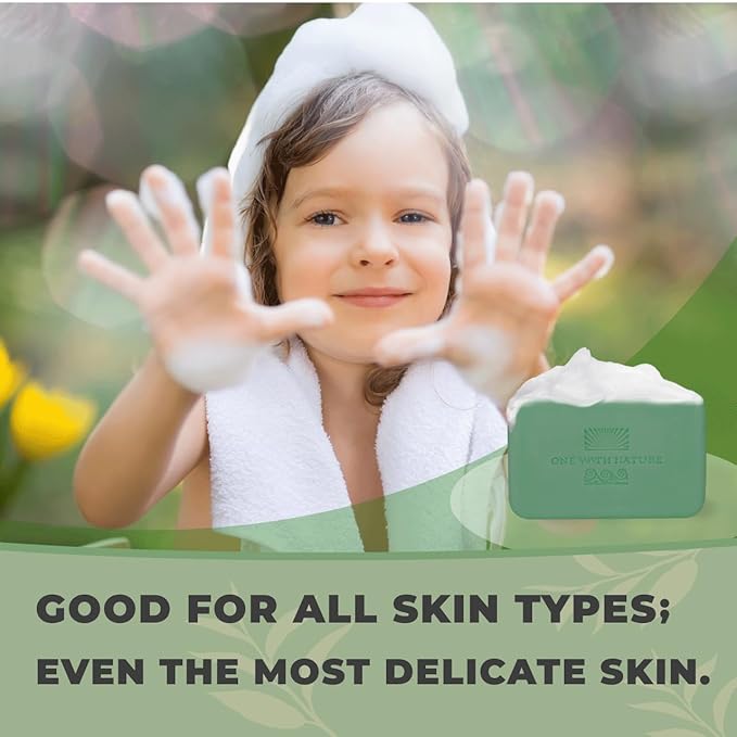 One With Nature Eucalyptus Soap 7oz 3-Pack – Rejuvenating and Exfoliating Soap Bar with Dead Sea Salt for Face & Body, for Men & Women