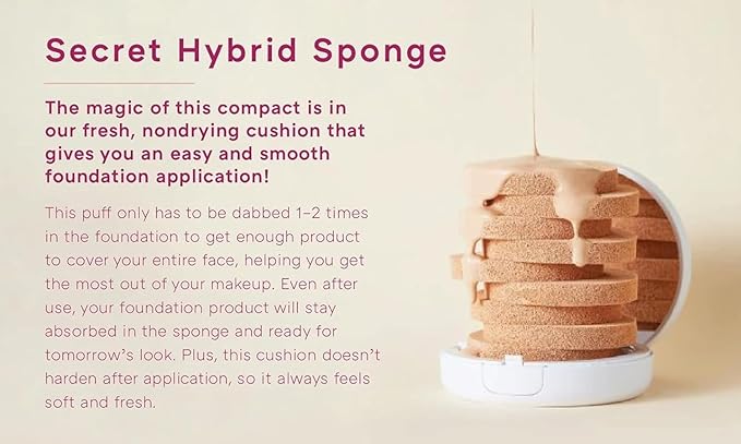 MISSHA Magic Cushion Foundation No.23 (2 Pack) Light Beige for Bright Skin - Flawless Coverage,Dewy Finish,Easy Application for All Skin Types