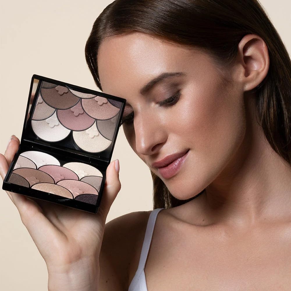 T.LeClerc Eye Shadow Palette | Retro-Chic 10-Color Nude Palette | Warm-Toned, Creamy Texture | Luminous, Long-Lasting Wear | Rich Pigments | Easy Makeup Removal (ROSE DES SABLES, 18G)