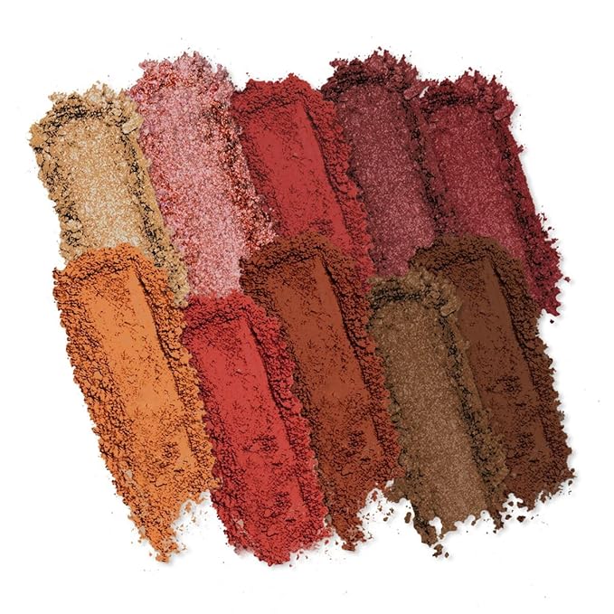 Profusion Cosmetics 10 Shade Eyeshadow Palette, High Pigmented Multi-Finish Colors, Vegan & Cruelty-Free, Create Stunning Looks On-the-Go - Travel-Friendly & Versatile Makeup, RUBIES