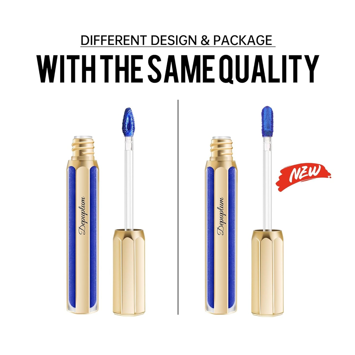 Red Lipsticks for Women Metallic Lipstick Long Lasting Non Stick Cup Lip Gloss, Metal Shine Lightweight Hydrating Full Coverage Lip Color, DP105 Red Riot