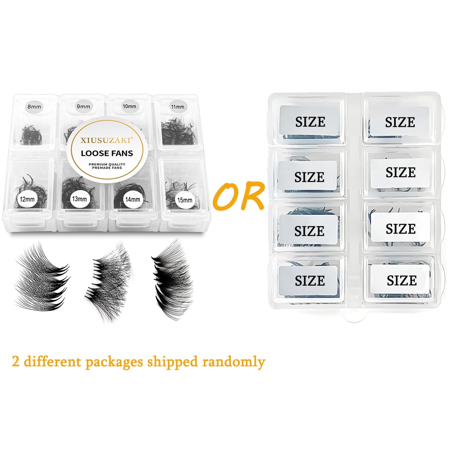 Premade Fans Eyelash Extensions 600 Fans 20D Volume Lash Extensions 0.07 Thickness Eyelash Extension C Curl Premade Lash Fans Mix 8-15mm Fluffy Soft Handmade Loose Fan(600Fans-20D-0.07-C,8-15mm)