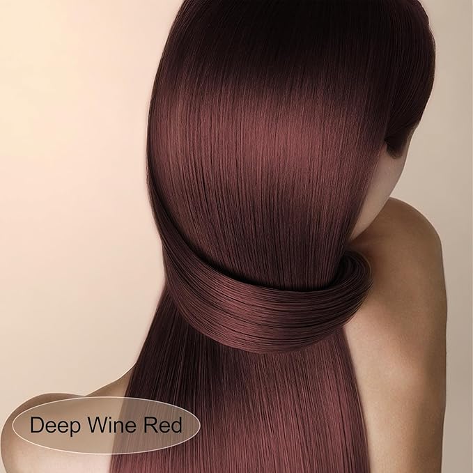 Hair Dye Shampoo, Gray Hair Coverage Dye Shampoo, Hair Color Shampoo for All Hair Types, Champu Para Canas, Suitable for Home and Salon (Dark Wine Red)