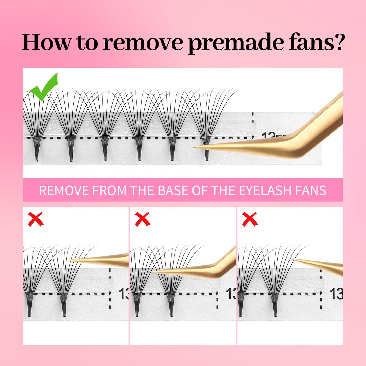 Premade Fans Eyelash Extensions 10D Volume Lash Extensions 0.07 Thickness Eyelash Extension D Curl Premade Lash Fans 9mm Fluffy Soft Handmade Lash Fan(10D-0.07-D,9mm)