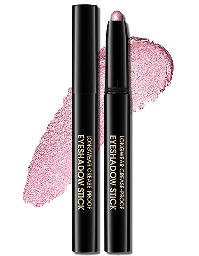 Erinde Waterproof Eyeshadow Stick, Cream Eye Shadow Stick, Long-Lasting, Crease-Proof, Cream to Powder Buildable & Blendable Eye Shadow Pencils Crayon, Vegan & Cruelty-Free, 08 Fancy