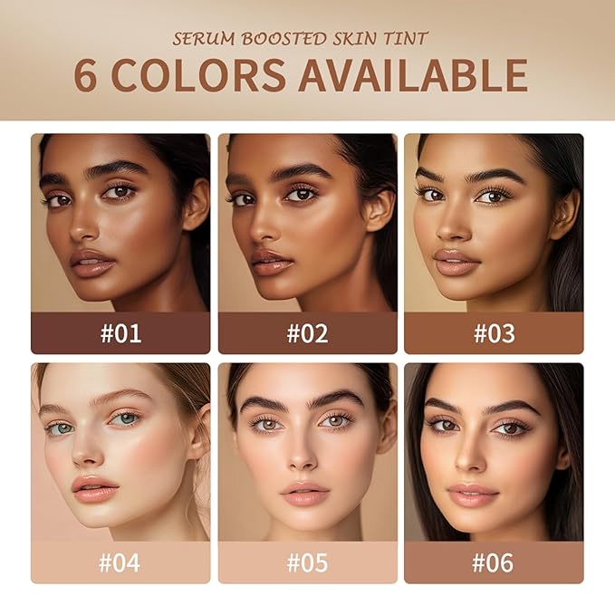 Beauty Balm Serum Boosted Skin Tint – Hydrating Tinted Moisturizer, Lightweight Solid Tinted Foundation Stick for Flawless, Sheer to Medium Coverage, Radiant & Dewy Finish, All-Day Wear (4#, 1)