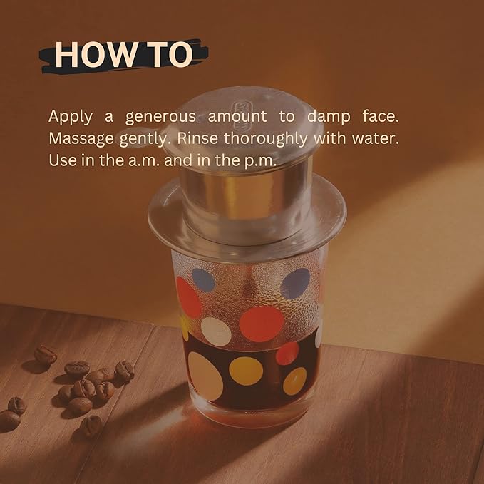 Cocoon Dak Lak Coffee Cleanser, Vegan Facial Cleanser Low PH, Daily Face Wash for All Skin Types, Gentle Makeup Remover, With Antioxidants for Glowing Skin & Less Visible Pores