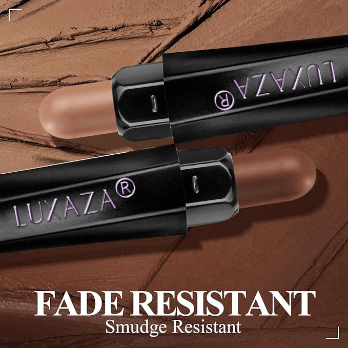 Brown Eyeshadow Stick Makeup 6PCS Set, Neutral Eyeshadow Palette Matte Cream Eye Shadow Eyeliner Brightener Pencil Crayon - BROWN CASHMERE