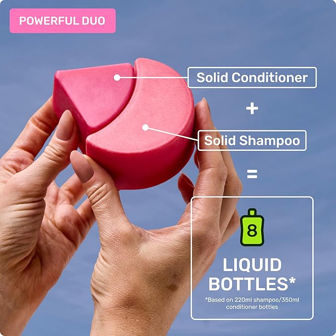 Ethique Everyday Shampoo Bar for soft, shiny hair with Vitamin C - Plastic-Free, Cruelty-Free, Vegan, 3.88 oz - Formerly Pinkalicious