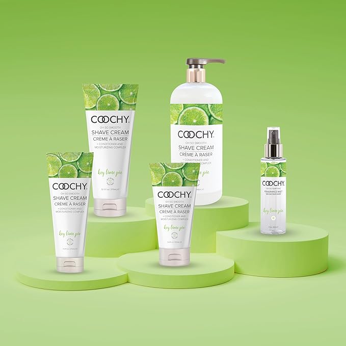 Coochy Shave Cream - Moisturizing Shave Lotion - Gentle Intimate Shaving Cream - For Bikini Area, Underarms, Legs & More - Rash-Free, Hydrating Formula - Key Lime Pie, 7.2 oz