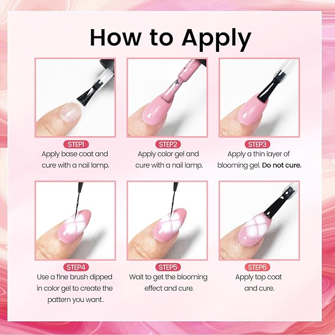 JODSONE Blooming Clear Gel Nail Polish, 15ml for Spreading & Watercolor Effects, Floral Nail Art Design, U V & LED Cure, Light Up Your Nail Life