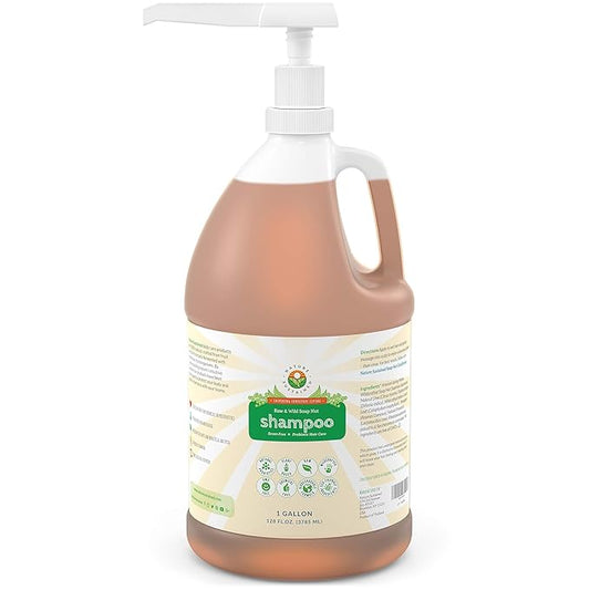 Organic Shampoo - Raw & Wildcrafted with Probiotics, Hypoallergenic Natural & Sulfate Free Shampoo for Sensitive Scalp, Dry Hair, Dandruff, Eczema & Psoriasis, Gallon, Original