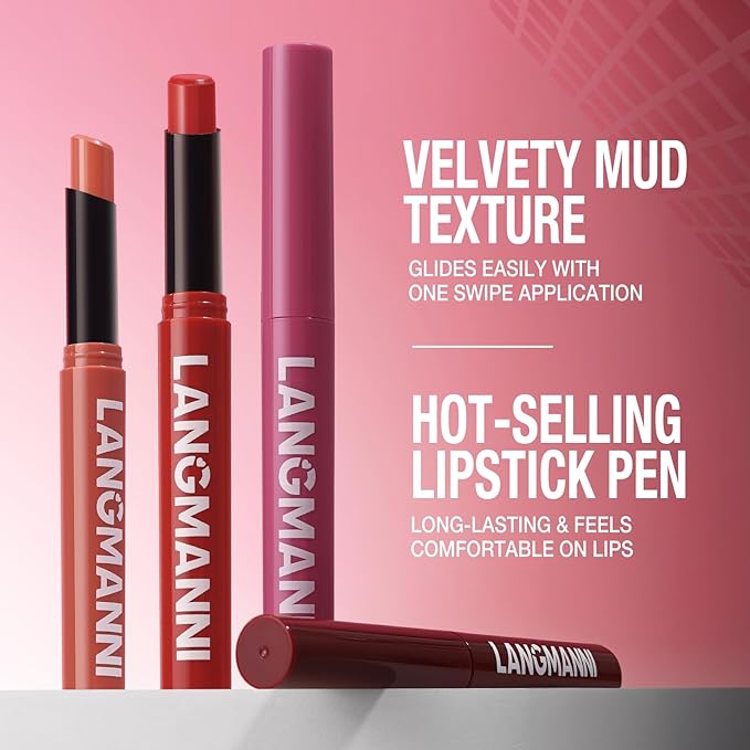 Jolilab 3Pcs Velvet Matte Lipstick Nude Matte Soft Dark Color Stick High Pigmented Long-Lasting Waterproof Lip Stick Lip Balm Beauty Cosmetics Gift for Girls and Women（10#+11#+12#