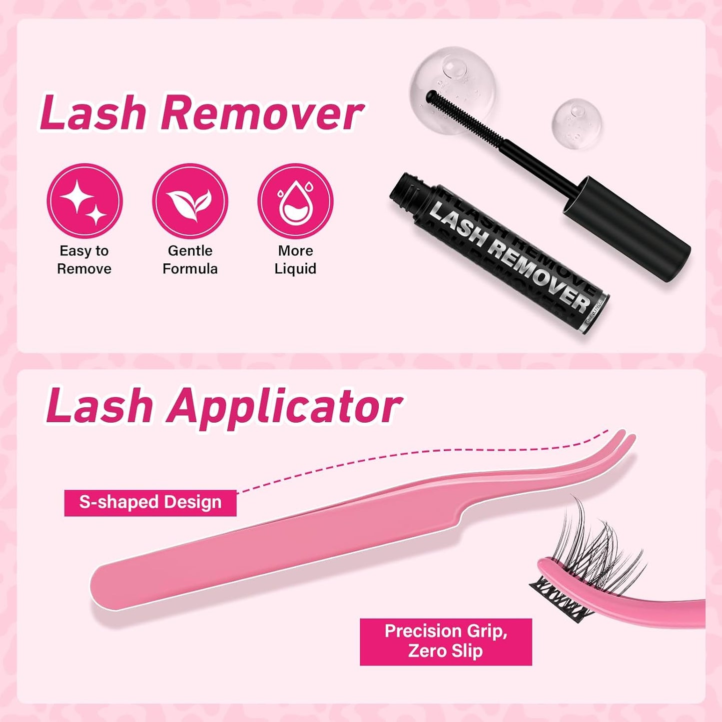 PROLASHBEAUTY Lash Clusters Kit 3D Volume Plushy Eyelash Clusters Kit Ultra Thin Band Soft Clusters Lashes Kit with Waterproof Lash Bond and Seal Remover (Attraction-3D, 8-16mix)