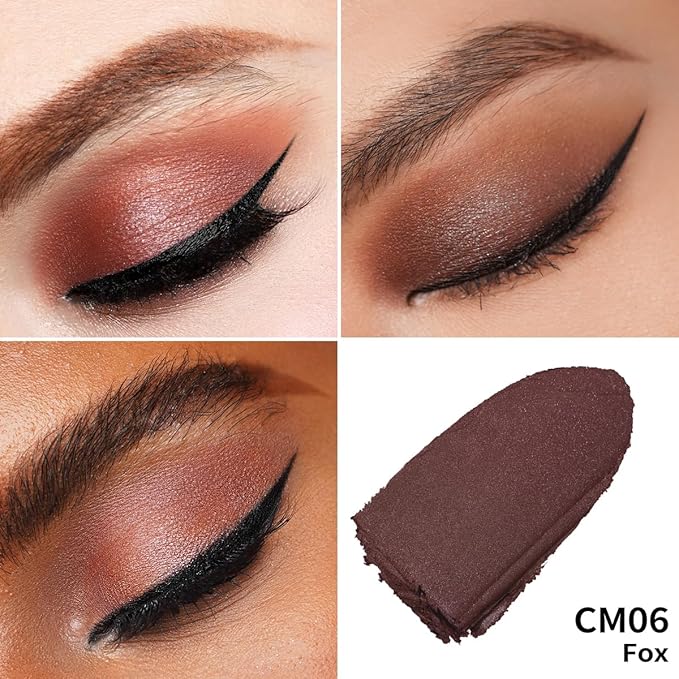 Oulac Matte Eyeshadow 3-in-1 Eyeshadow Eye Primer&Eyeliner Highly Pigmented Waterproof Smudge-proof Long Lasting Wear Smooth&Blendable Formula for Natural Look,Vegan & Cruelty-Free,CM06