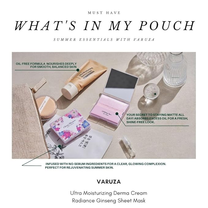 [600 Counts Refills Only] Cherry Blossom Natural Oil Blotting Sheets for Face with Mirror Case and Refills