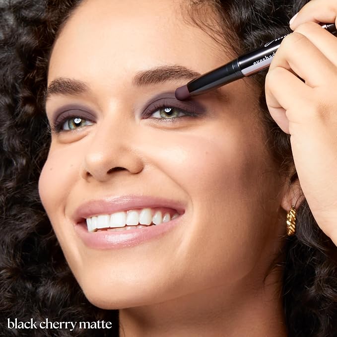 Julep Eyeshadow 101 Cream-to-Powder Waterproof Shadow Stick – Black Cherry Matte – Long-Lasting, Crease-Proof, Rich Toned Burgundy Matte Cream Eyeshadow with Built-in Smudger